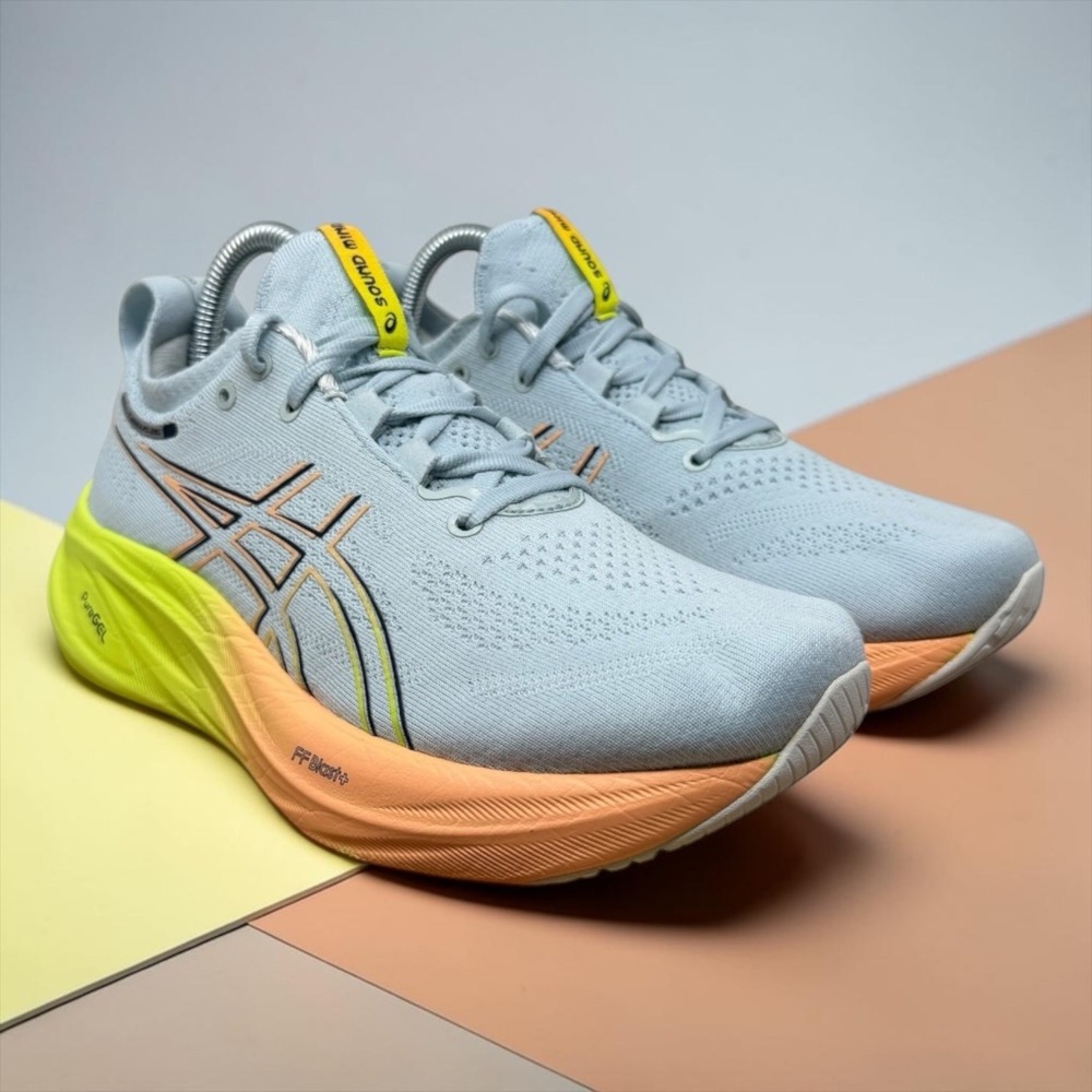 ASICS Gel-Nimbus 25 Running Shoes Womens 7.5 Sky Cream 1012B743 Gradient Midsole